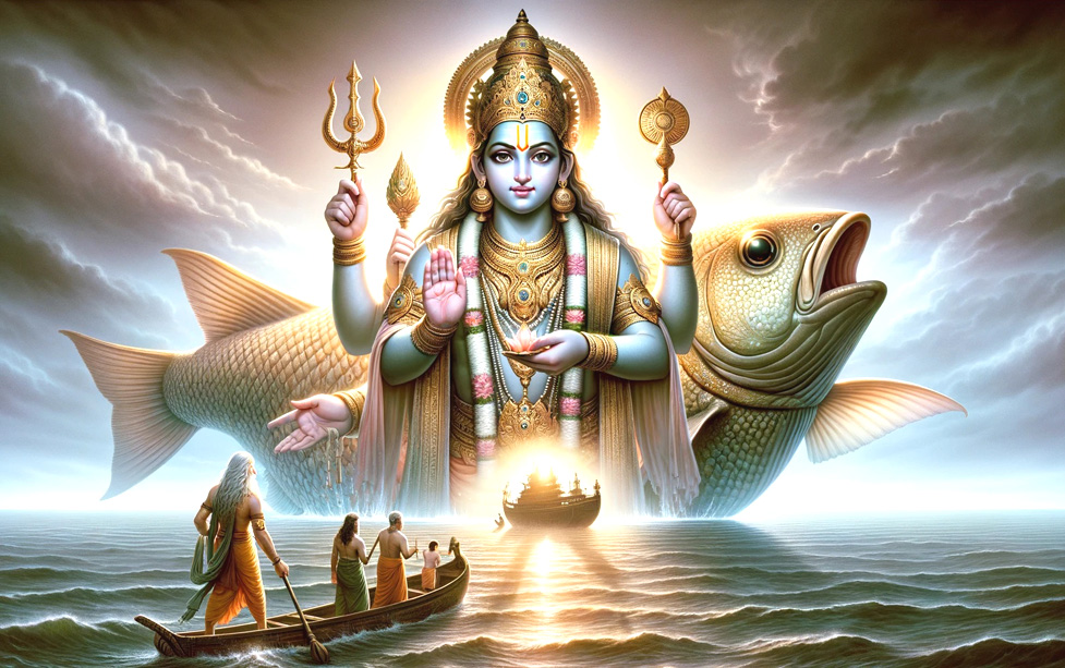 Lord Vishnu as Matsya Avatar