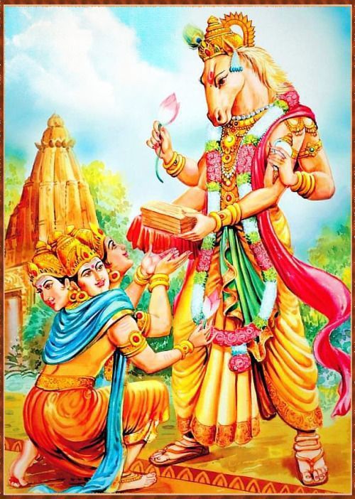 Hayagriva God giving Vedas