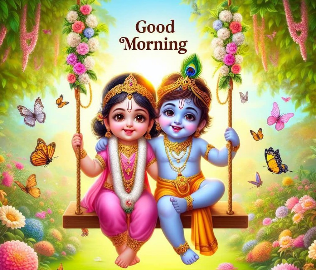 Radha Krishna Good Morning Photo