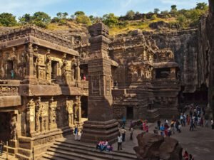 The famous Ellora Caves of India - Ancient Temple